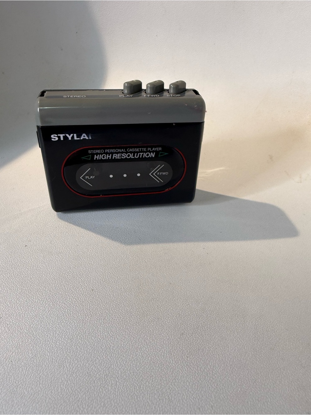 Black Portable Cassette Player with High Resolution Audio